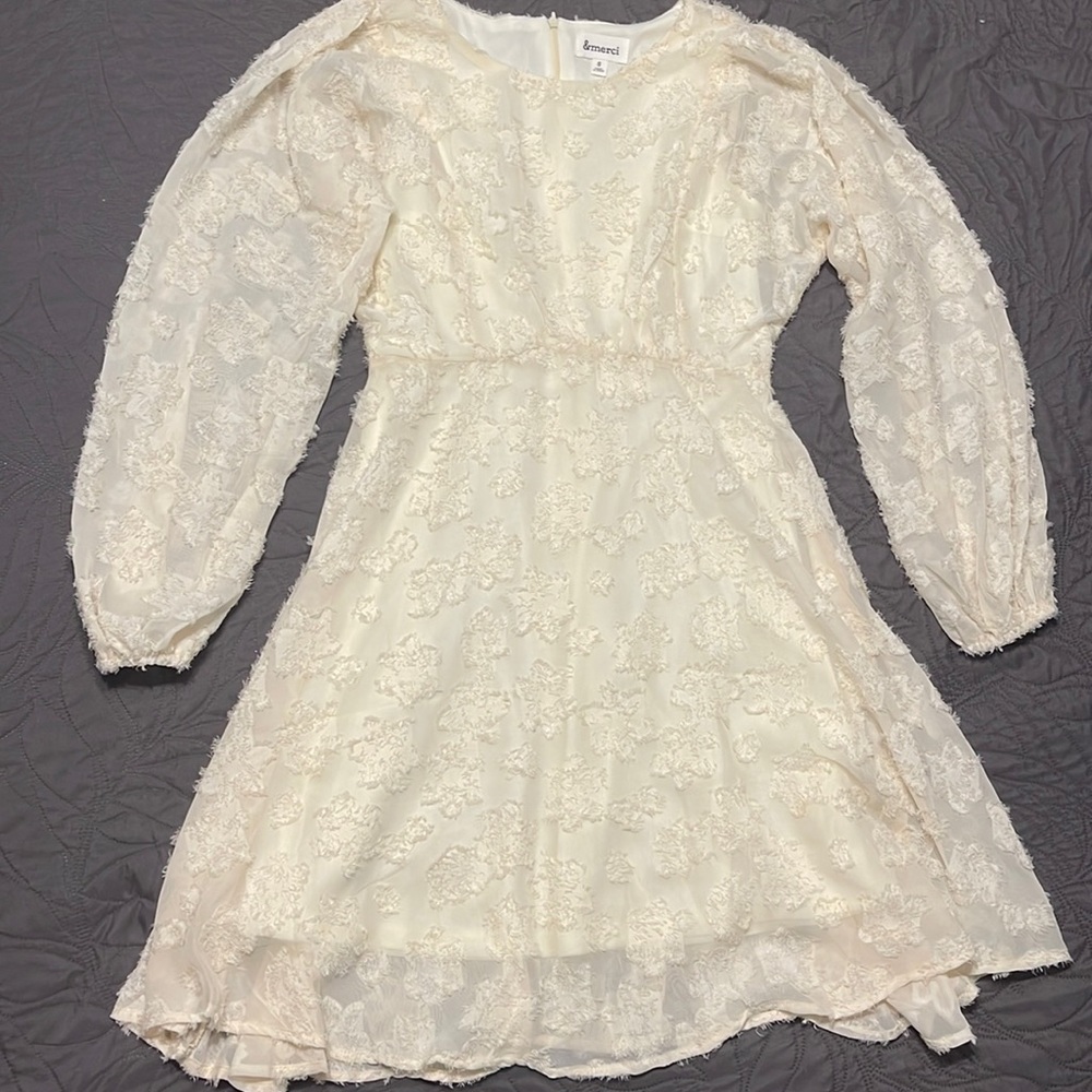 Ivory floral dress